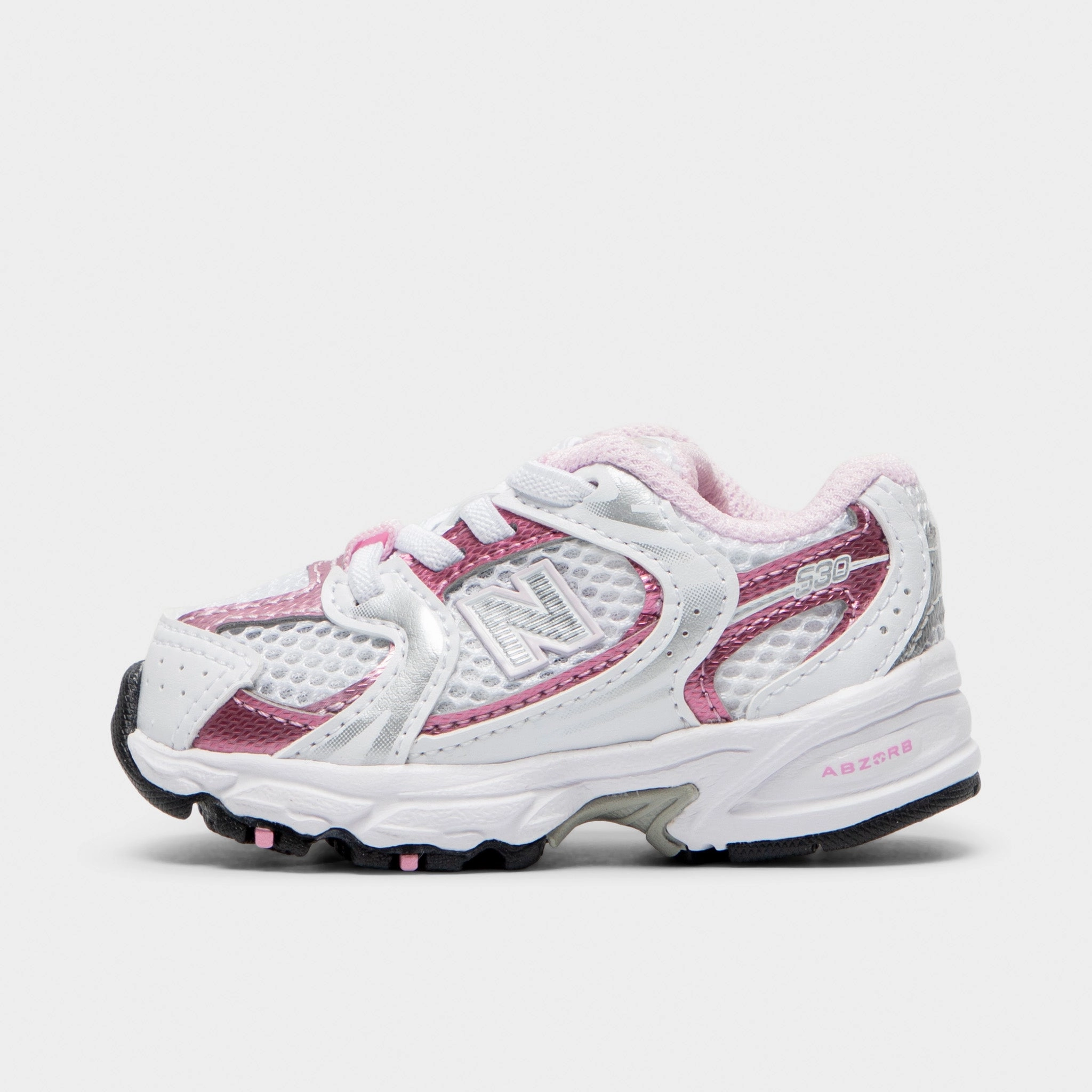 cushioning technology running during work breaks New Balance Infants' 530 White / Pink Sugar