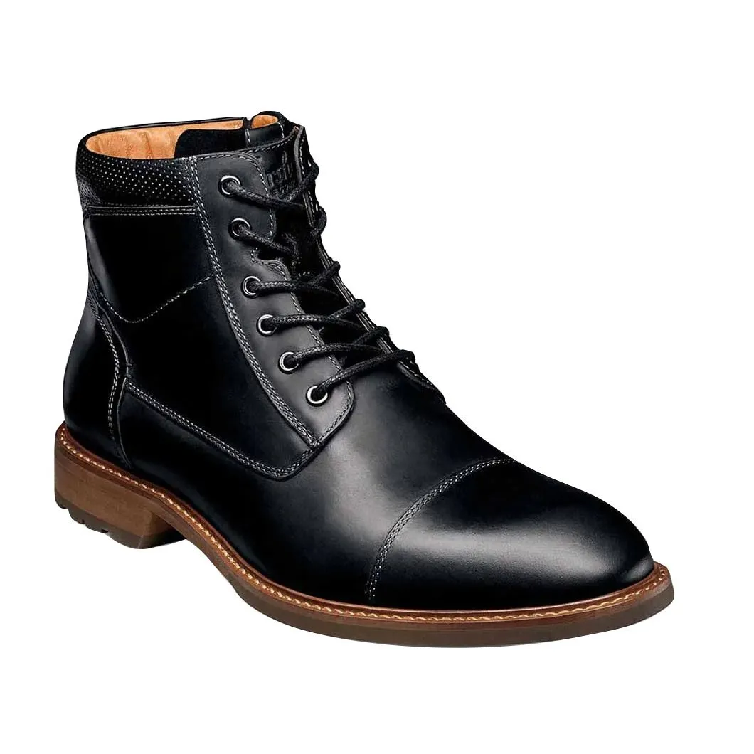 Grippy Outsole Rural Traveler Florsheim Men's Lodge Cap Boot Black