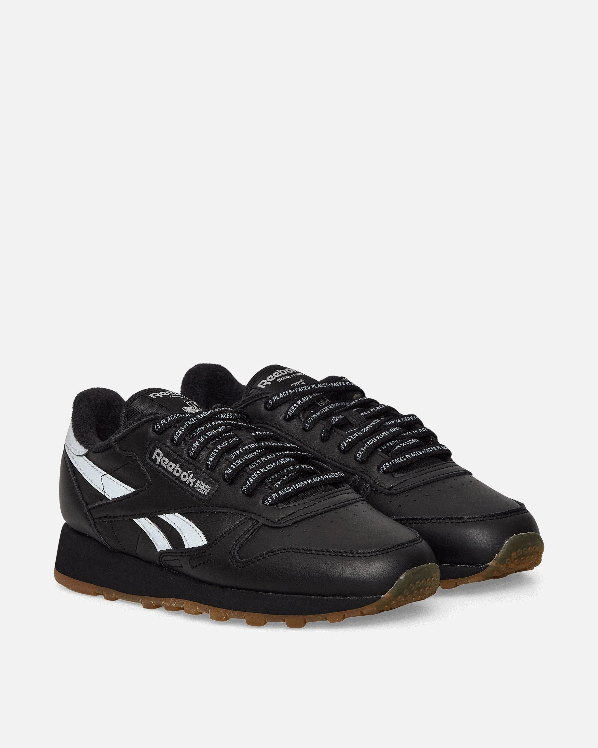 Shock-absorbent look All Around Wear PLACES FACES Classic Leather Sneakers Black / Silver