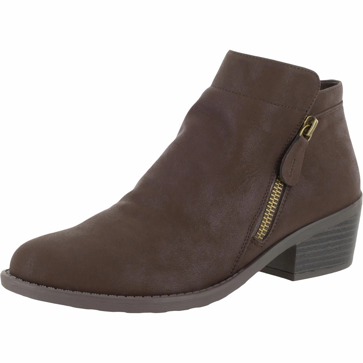 Performance Focus Street Cool Gusto Womens Faux Leather Ankle Booties
