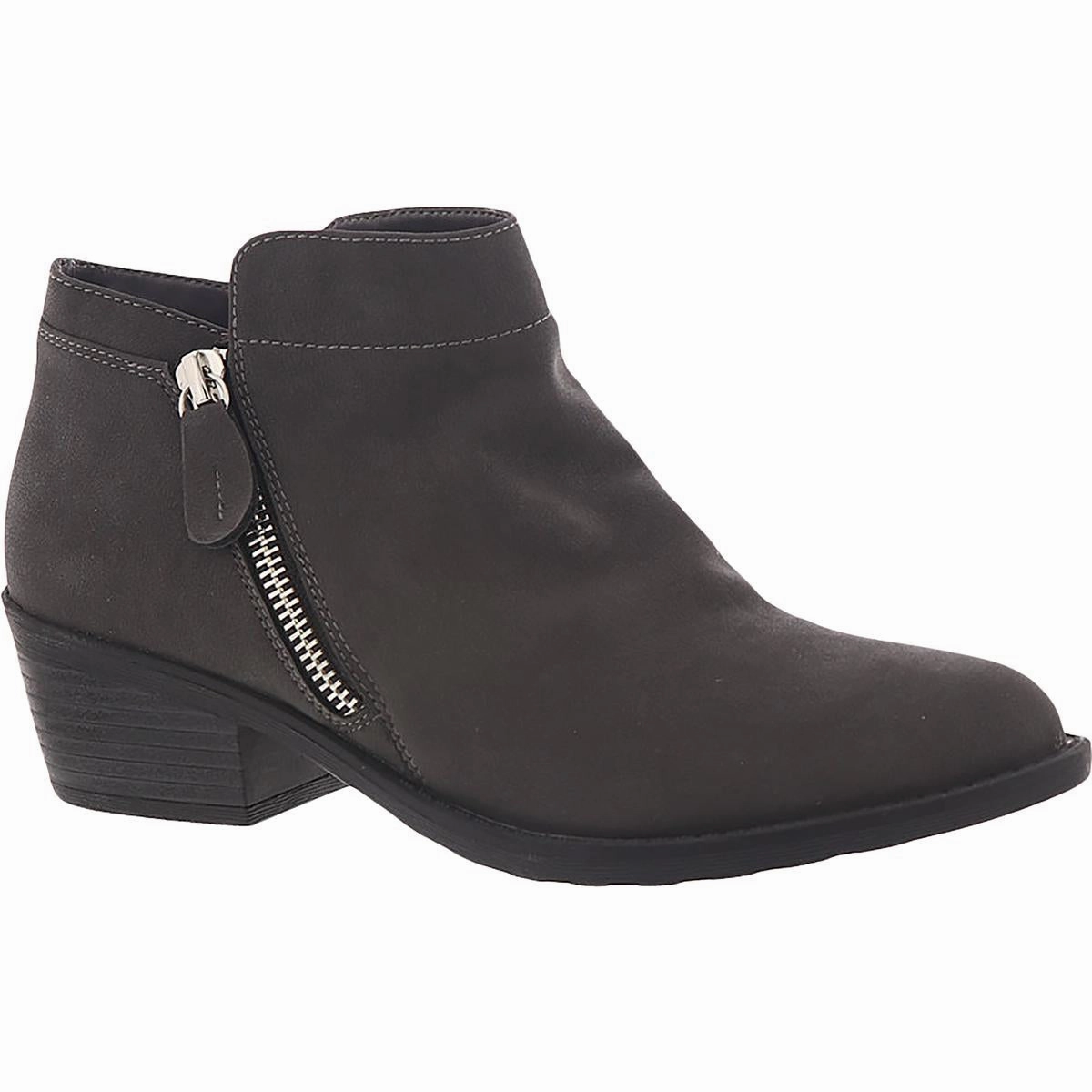 Gusto Womens Faux Leather Ankle Booties Suede quick-drying