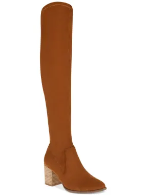 Trude Womens Faux-Suede Block-Heel Over-The-Knee Boots insulated Fast Step