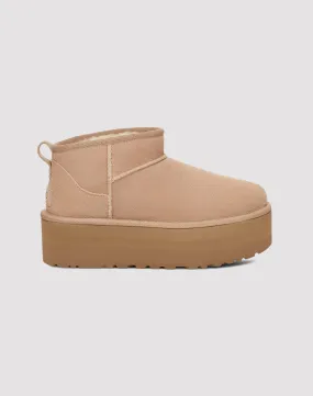 Secure fit Everyday Wear UGG Classic Ultra Mini Platform "Sand" Boot