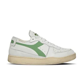 Diadora MI Basket Row Cut 'White Stone Green' Durable Base Refined fit