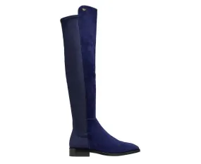 Durable Shell All Day Wear London Edge Stuart Weitzman Women's Suede With Logo Over The Knee Boots