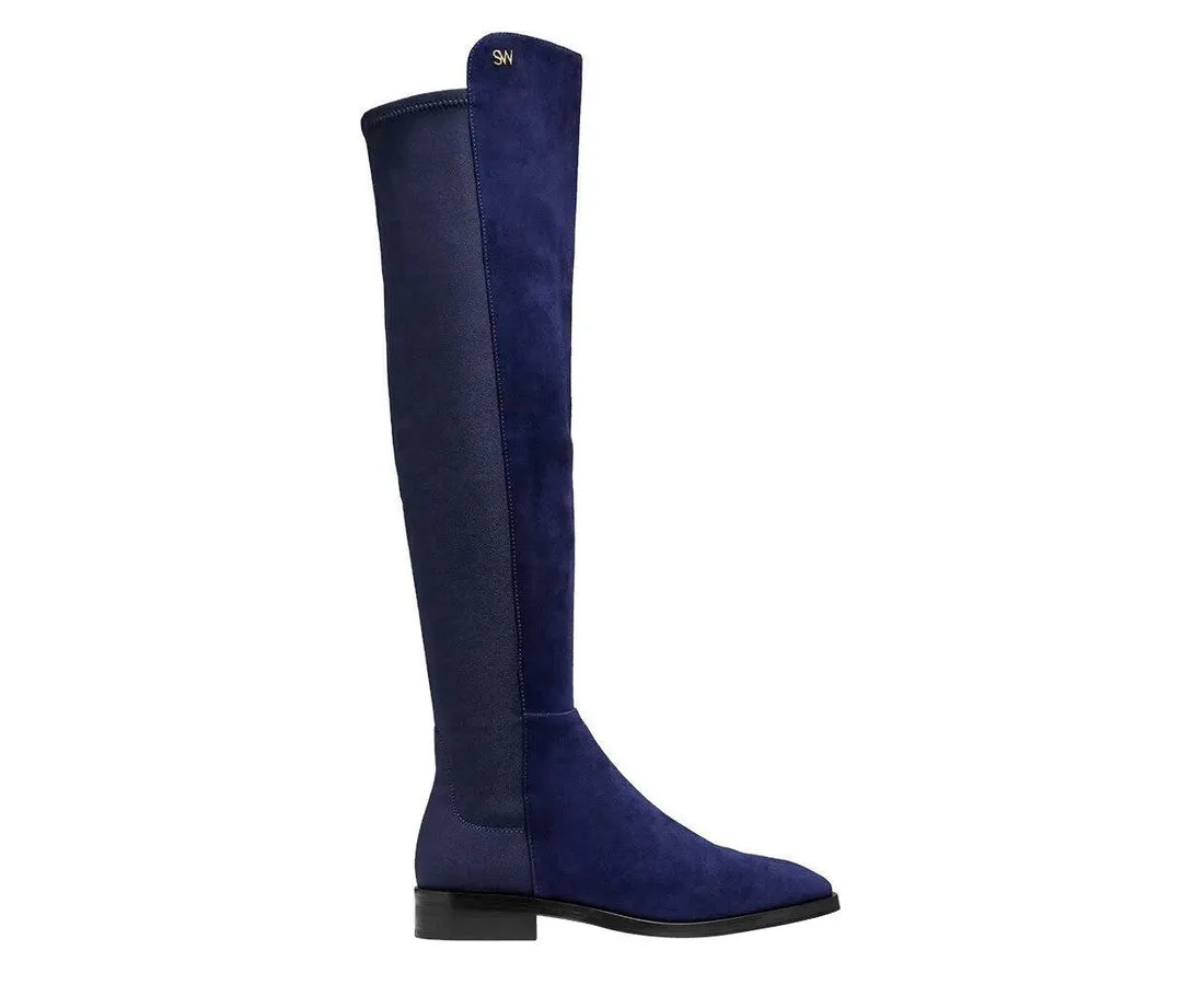 subtle style Stuart Weitzman Women's Suede With Logo Over The Knee Boots