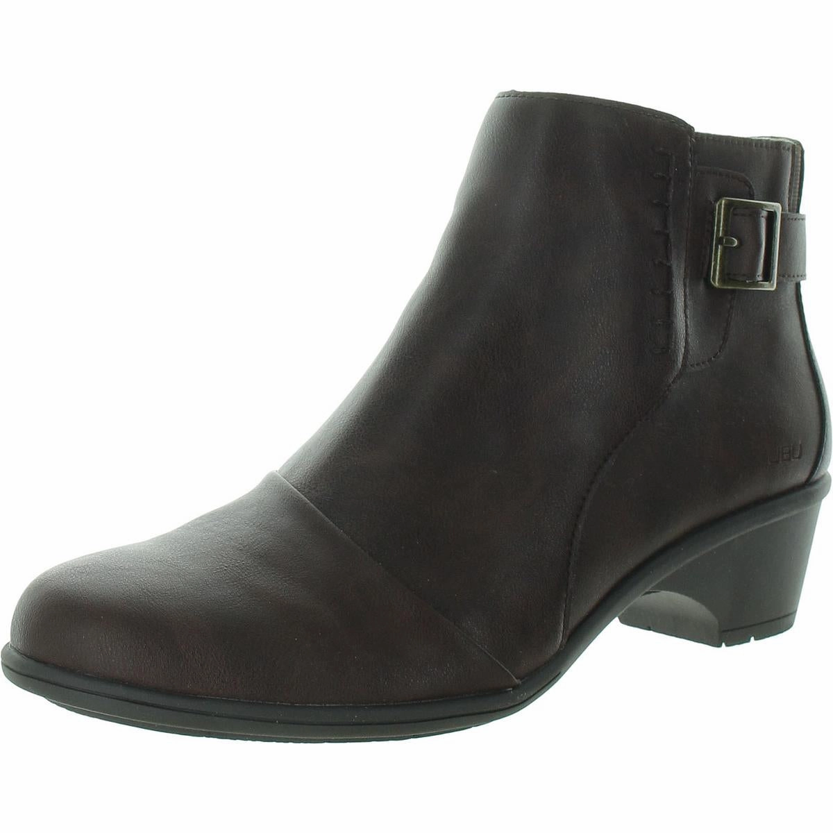 Wind Barrier City Wear Giselle Womens Buckle Faux Leather Ankle Boots