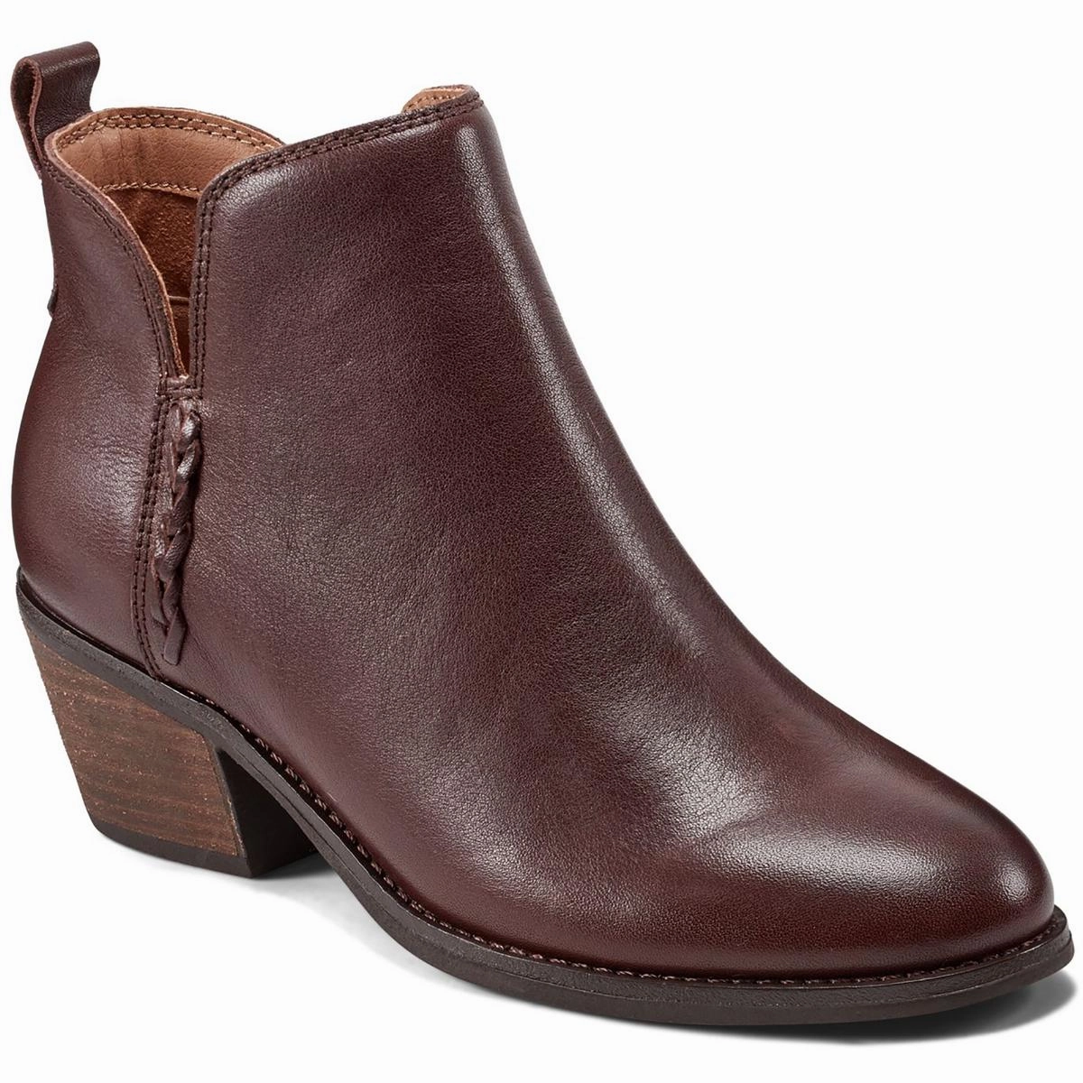 marisole Womens Zipper Leather Ankle Boots Square Toe Synthetic