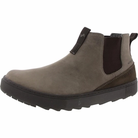 Mud Resistant Urban Commute Trek Ready Womens Mixed Media Leather Chelsea Boots