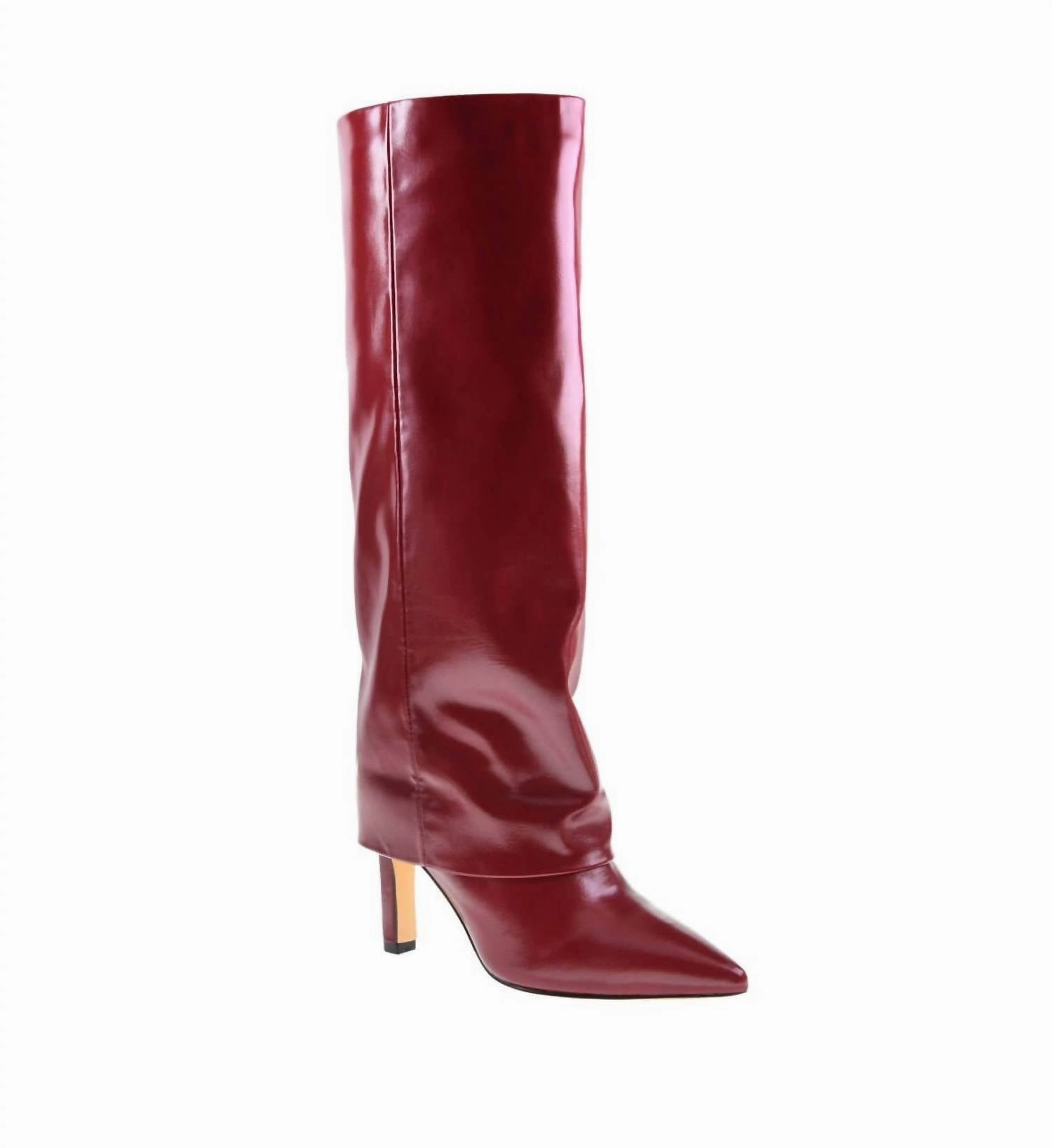 Women's Overlay Red Knee Boot Winter Ready