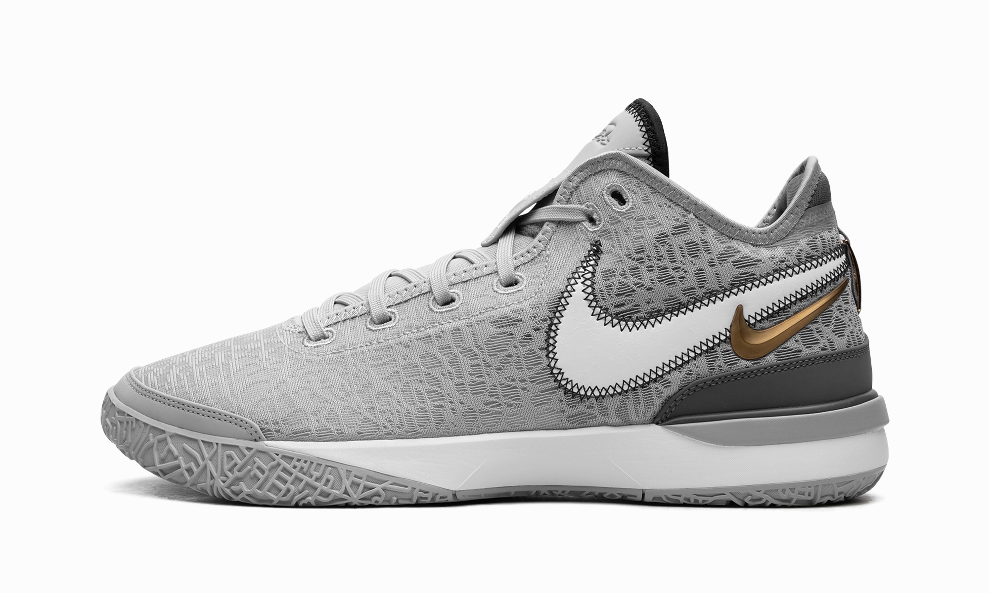 Fit Stability Mesh Elite Support Zoom LeBron NXXT Gen "Wolf Grey Metallic Gold"