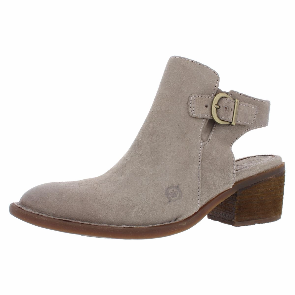 Margrit Womens Suede Open Back Booties Move Free Reinforced Form Weekend Wanderer