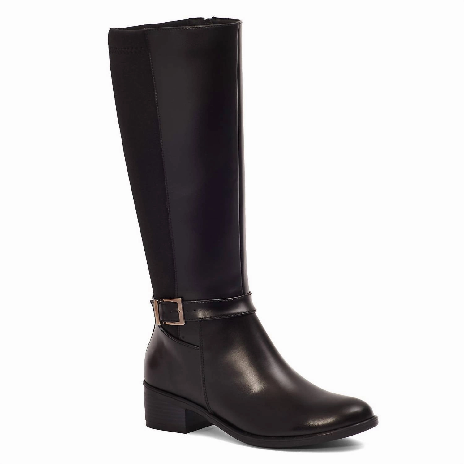 Women's Tall Riding Boots In Black Firm Hold Tough Terrain