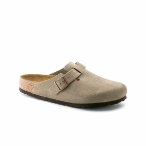 Unisex Boston Soft Footbed Clogs Taupe Suede 560771 Quick Drying Liner