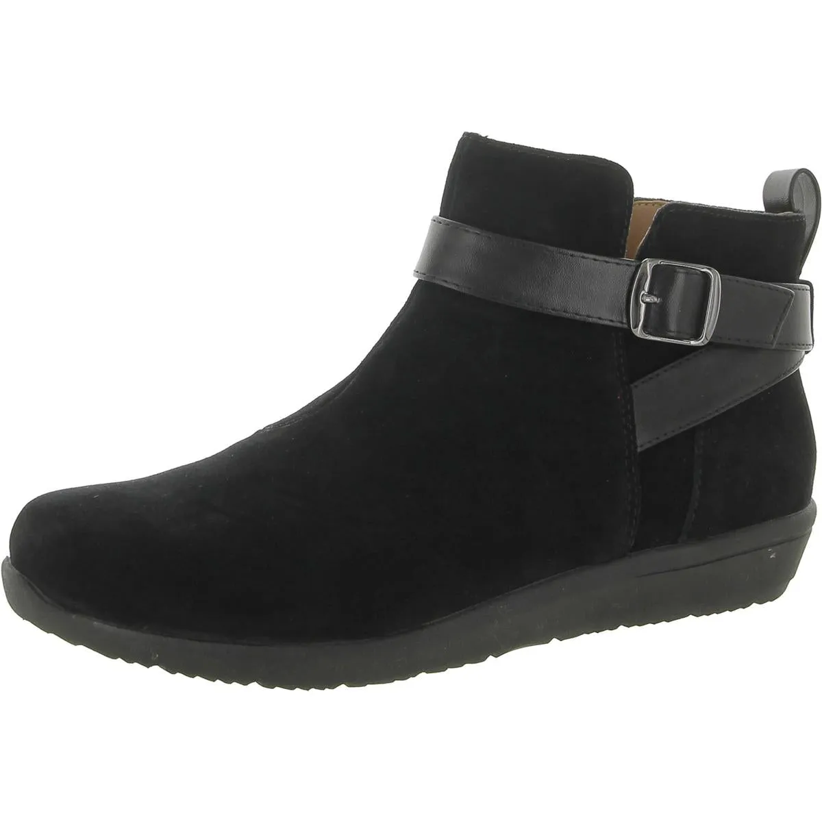 Romy Womens Suede Round Toe Ankle Boots Lined interior Minimalist Appeal