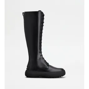 Tough Grip Tiger Mark Tod's W. G. Lace-up Boots in Leather