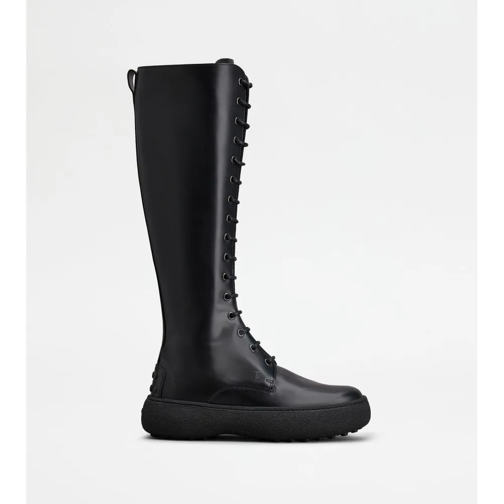 Tod's W. G. Lace-up Boots in Leather Sleek Outline