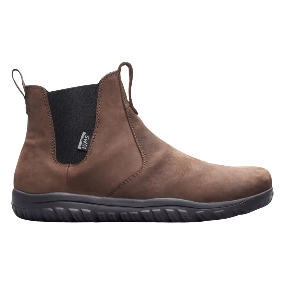 Lems Men's Chelsea Boot Espresso Leather Waterproof Breathable Rural Traveler Comfortable Arch