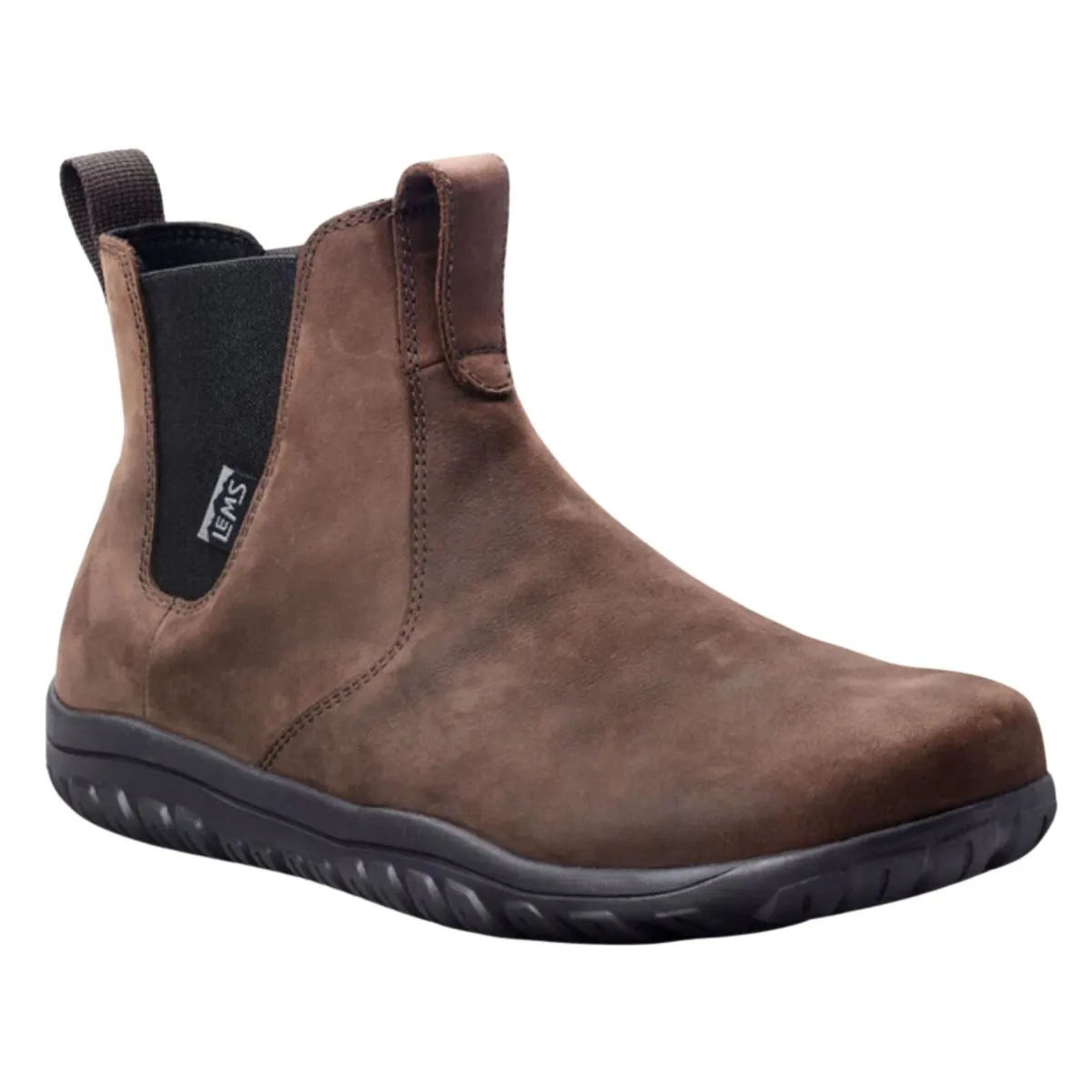 Lems Men's Chelsea Boot Espresso Leather Waterproof Athletic Wear