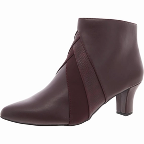 Womens Snake Print Faux Leather Booties Water-resistant