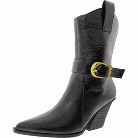 WESLEY Womens Buckle Manmade Mid-Calf Boots Versatile use