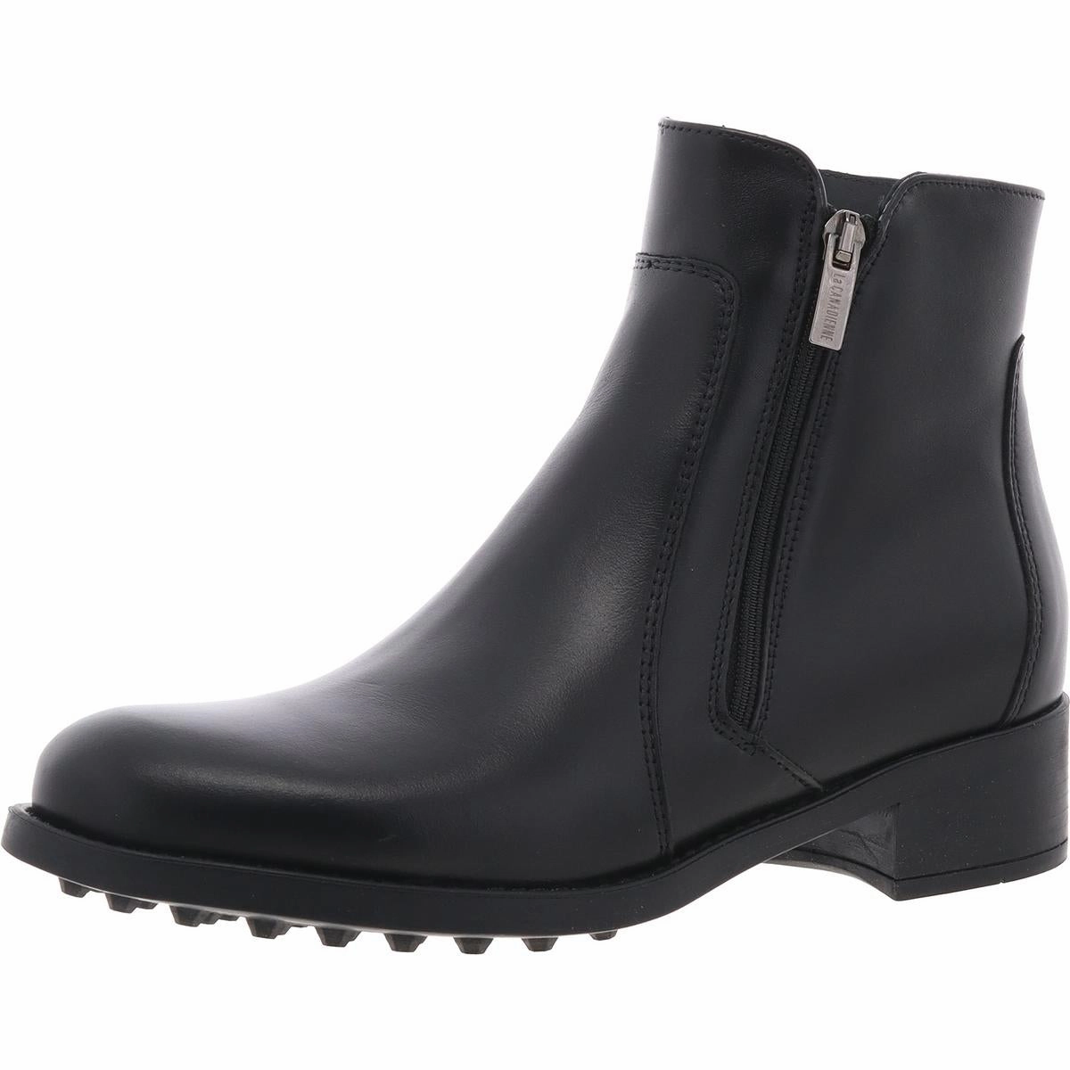 High Traction Morning Walk Seamless Comfort Urban Commute Womens Solid Leather Ankle Boots