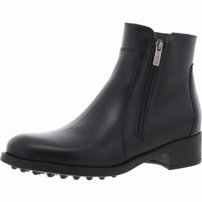 High Traction Morning Walk Seamless Comfort Urban Commute Womens Solid Leather Ankle Boots