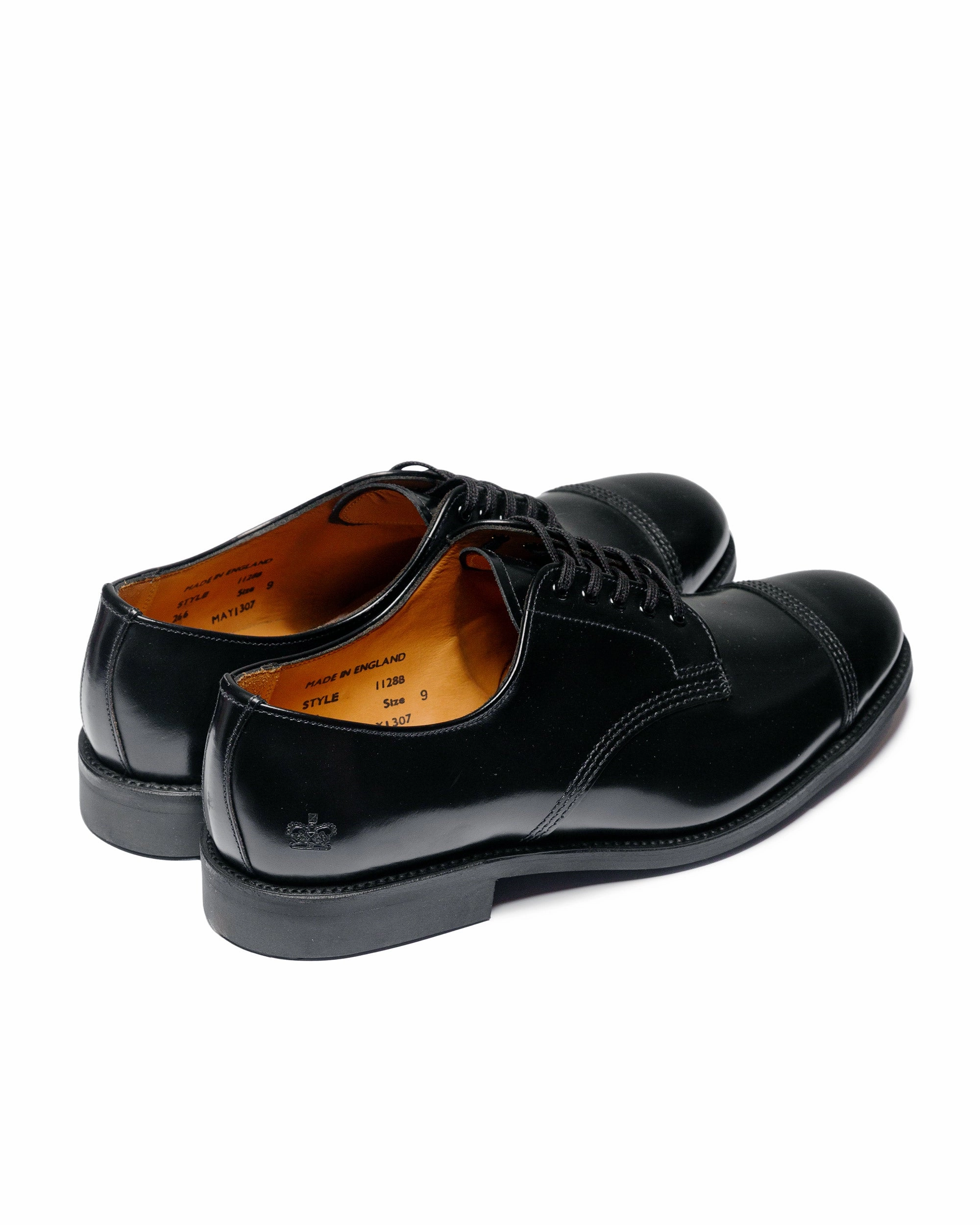 Sanders 1128B Military Derby Shoe Black Core Flex Bold Neon