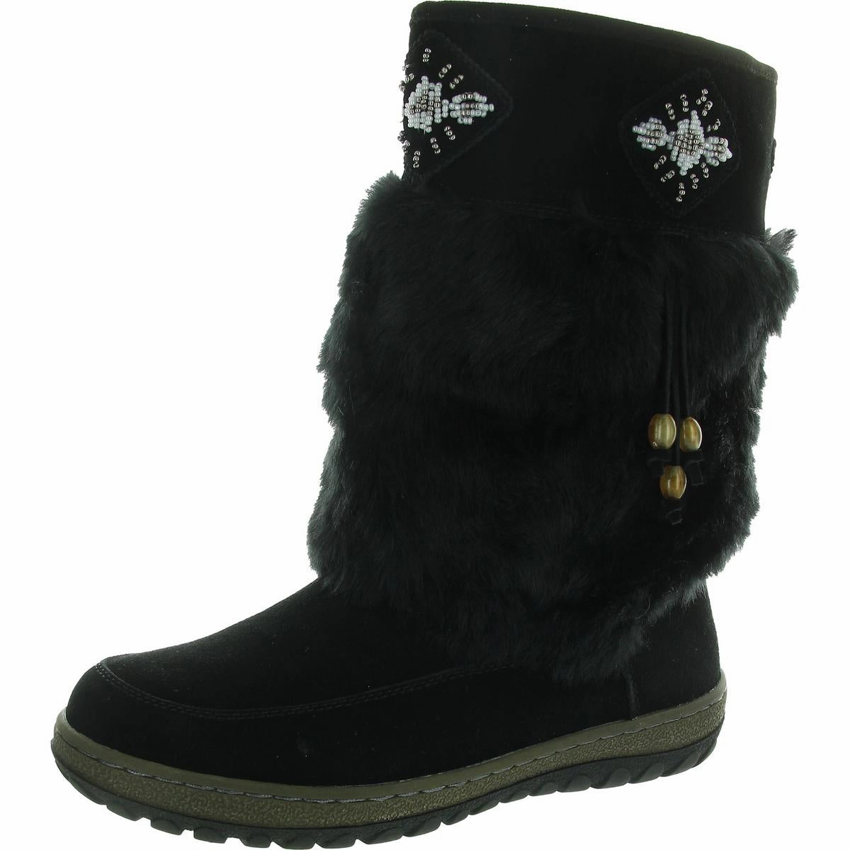 Nita Womens Waterproof Suede Winter & Snow Boots Durable Layer Protective Footwear