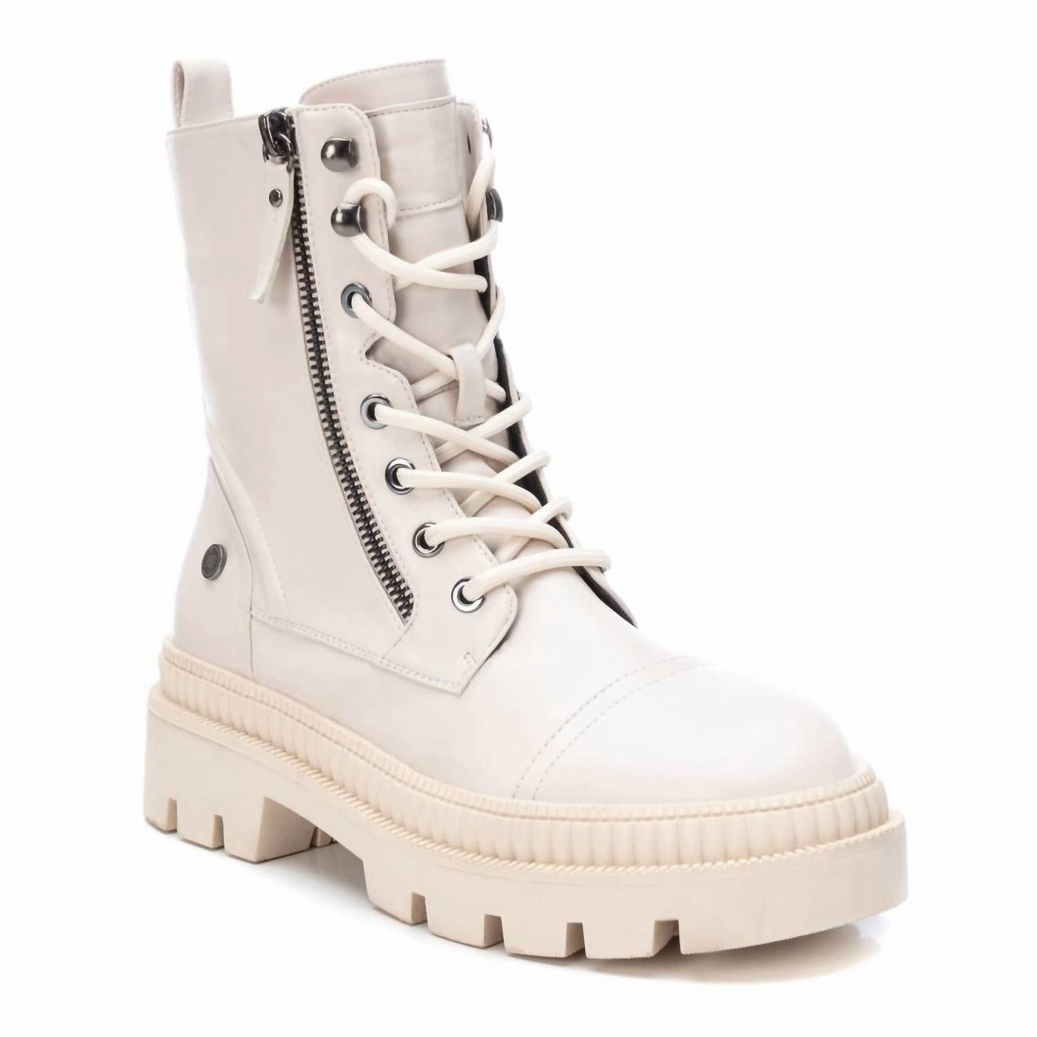 Trail grip Women's Combat Boots In Open White