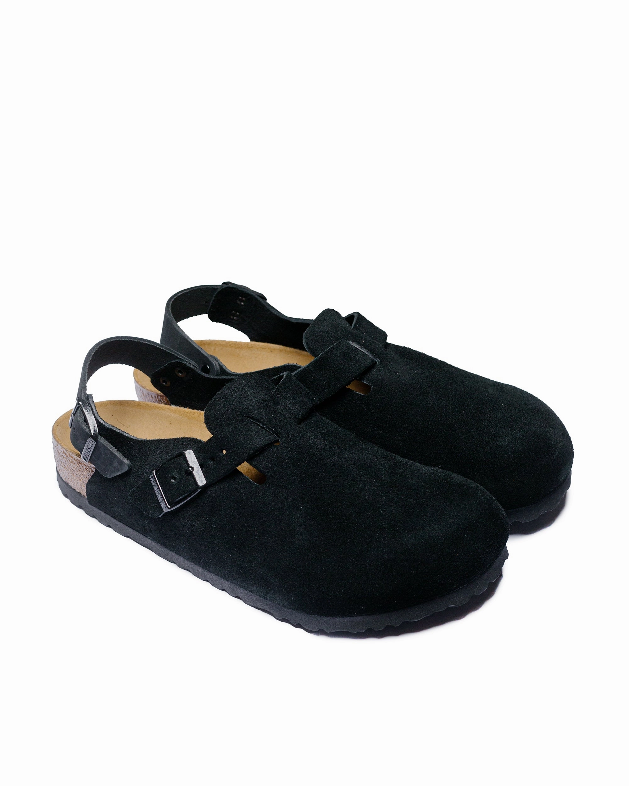 Birkenstock Tokio Suede Black Sand Move Stretch Fabric Active People