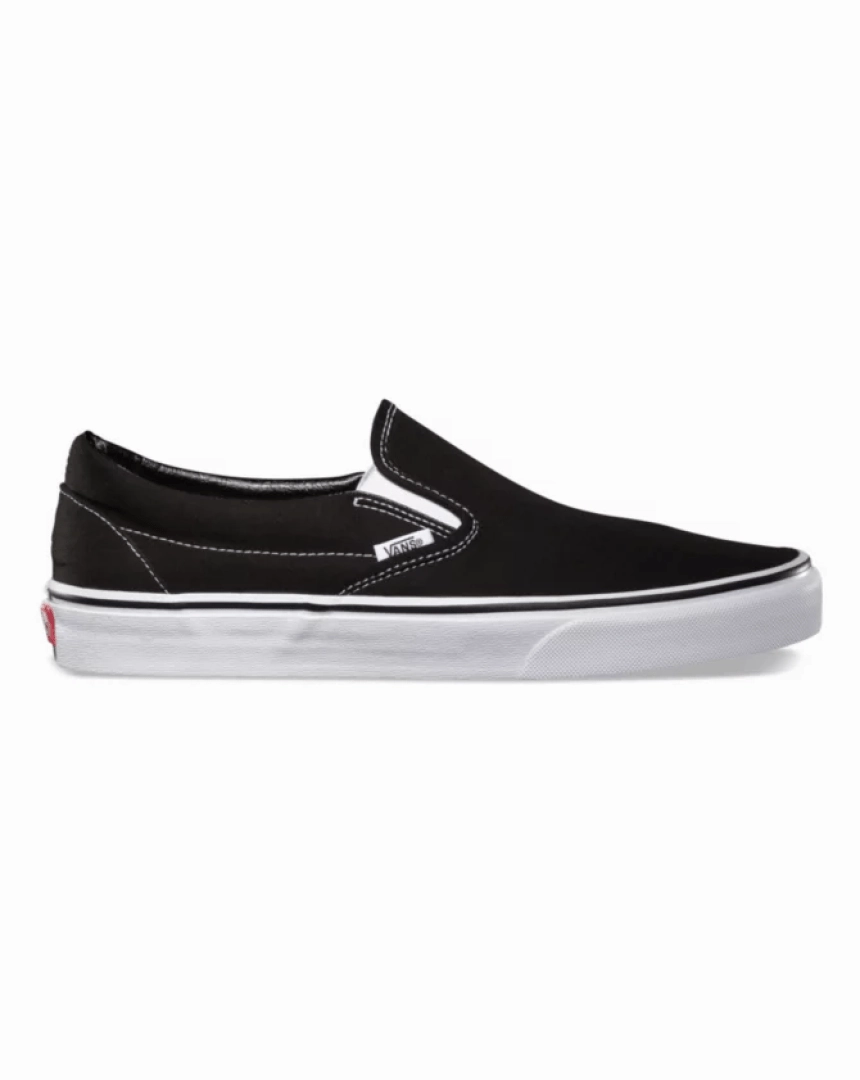 Vans Classic Slip On - Black / White Smooth Motion Comfort Inserts