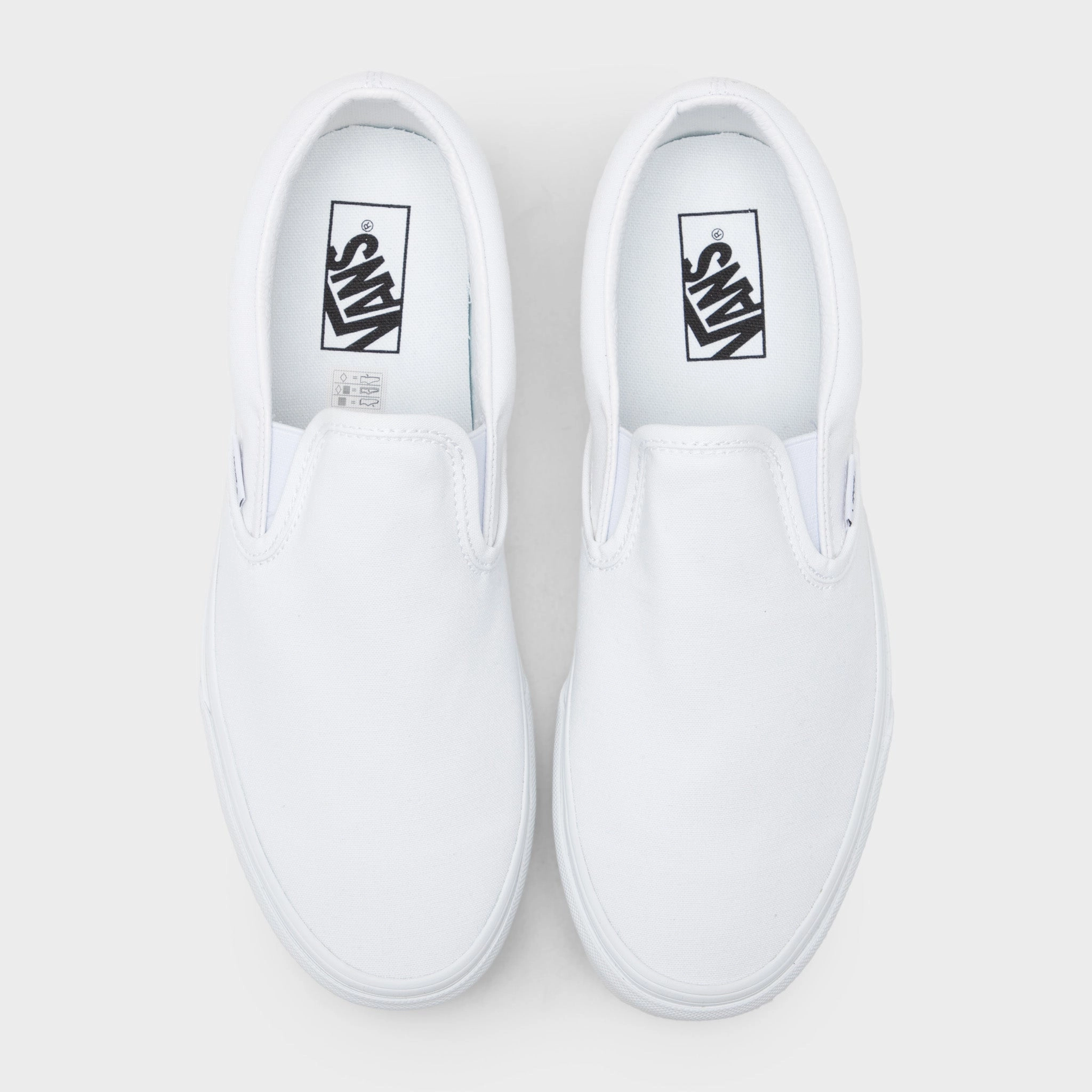 Anytime Wear Comfortable Arch Cushion Vans Classic Slip-On / True White