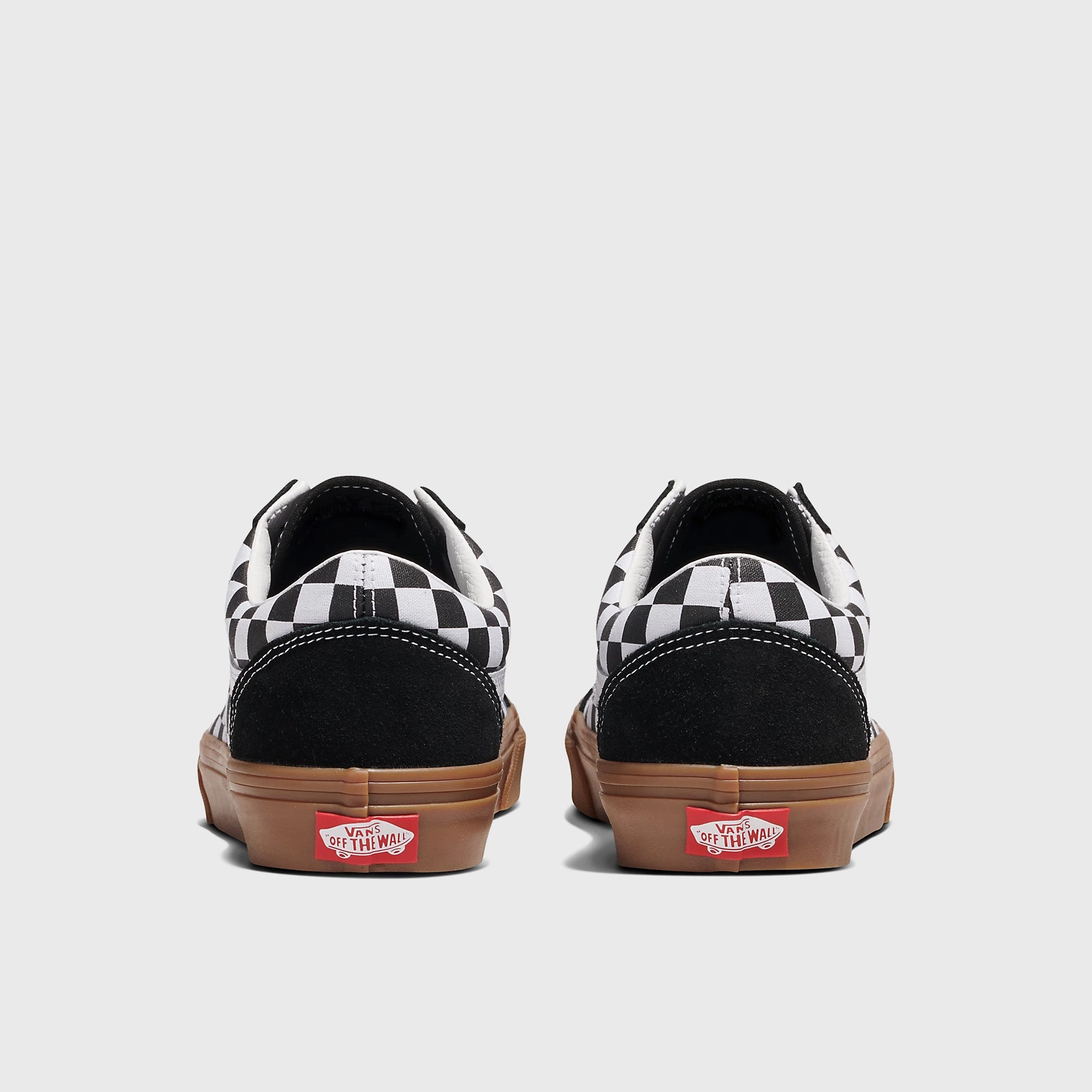 Basic Style Weightless Wear Vans Old Skool Checker Black / White - Gum