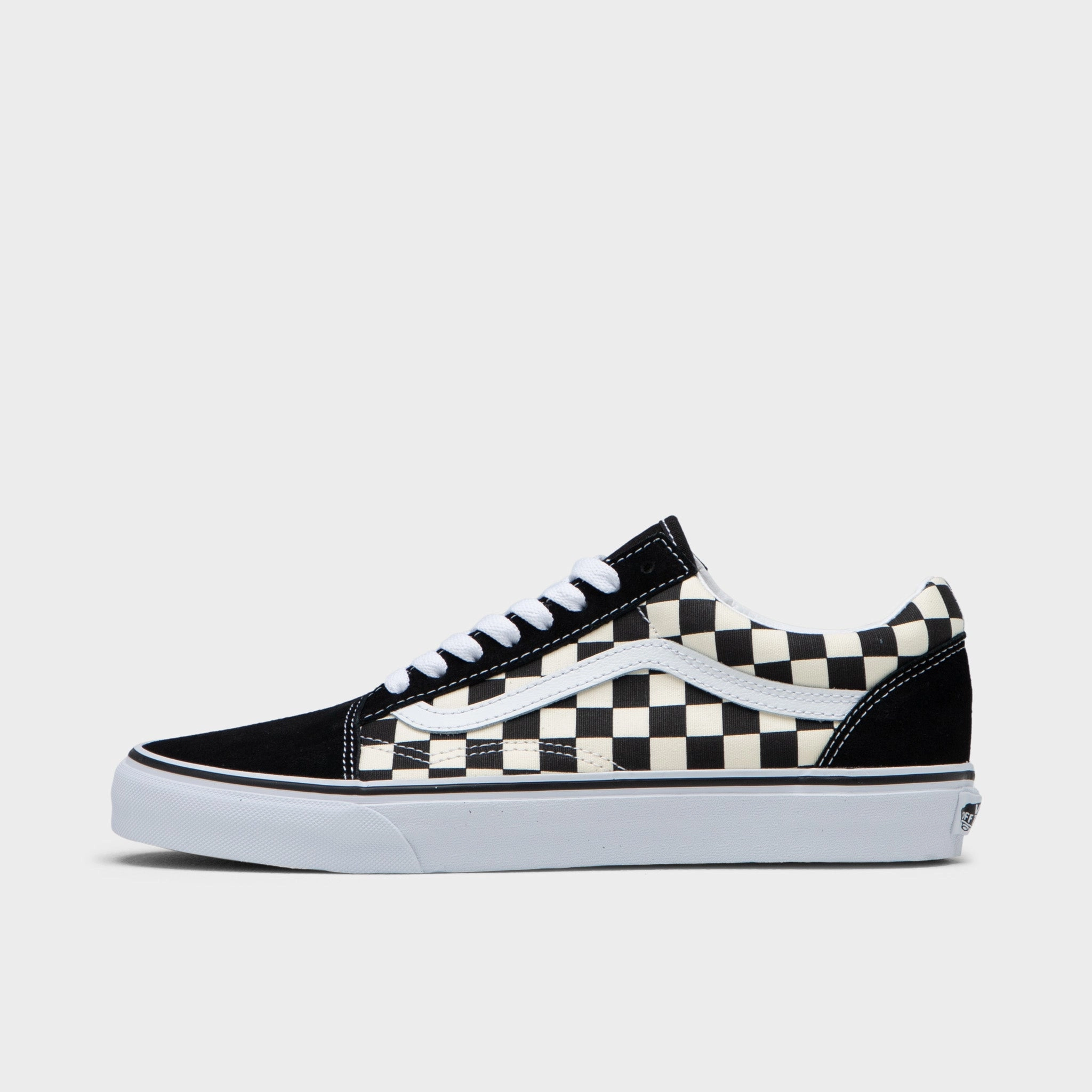 Vans Old Skool Primary Check / Black - White Flat Bottom
