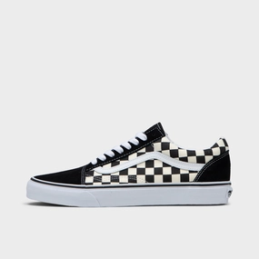 Vans Old Skool Primary Check / Black - White Flat Bottom