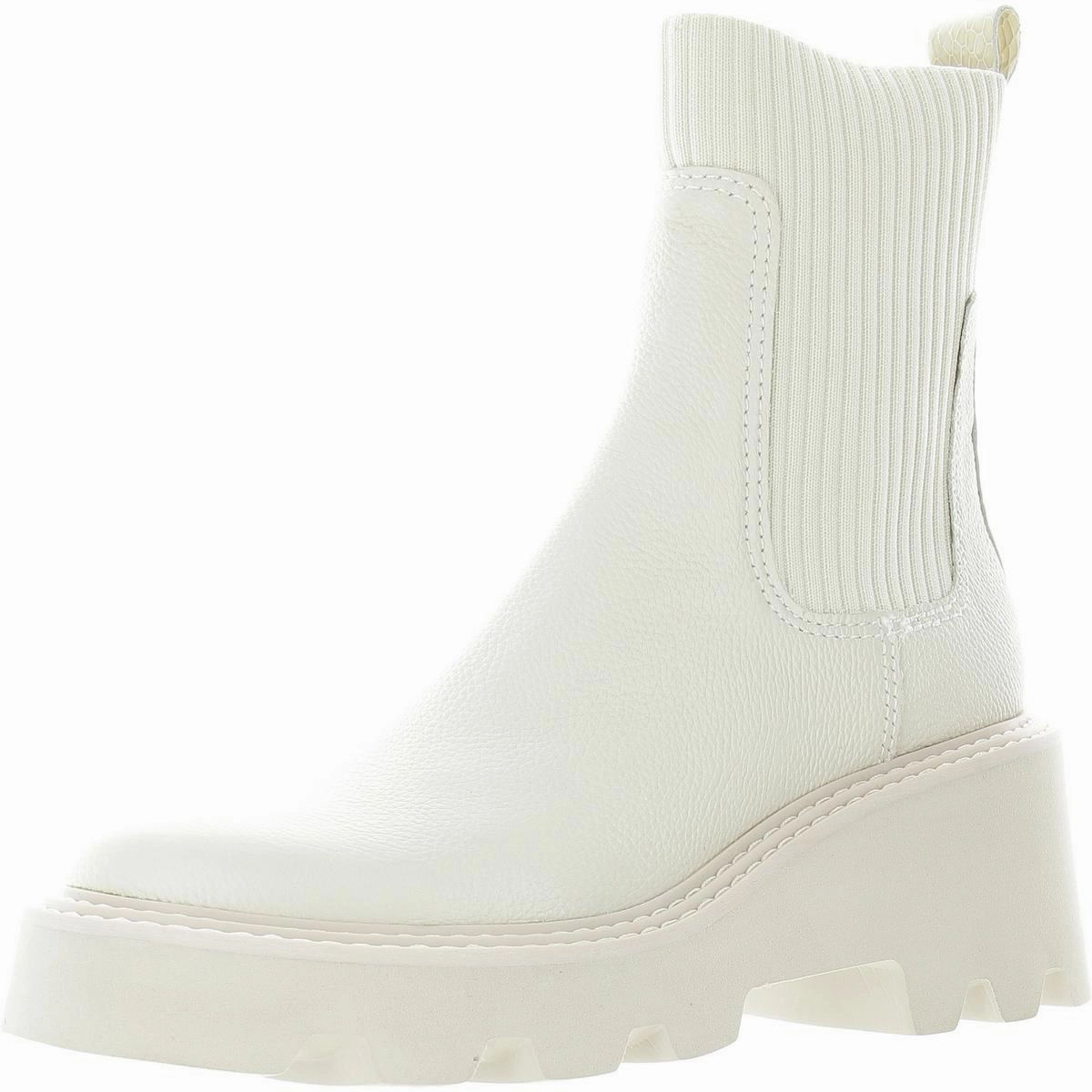 Womens Lugged Sole Leather Mid-Calf Boots Comfort Lining Trail Runner