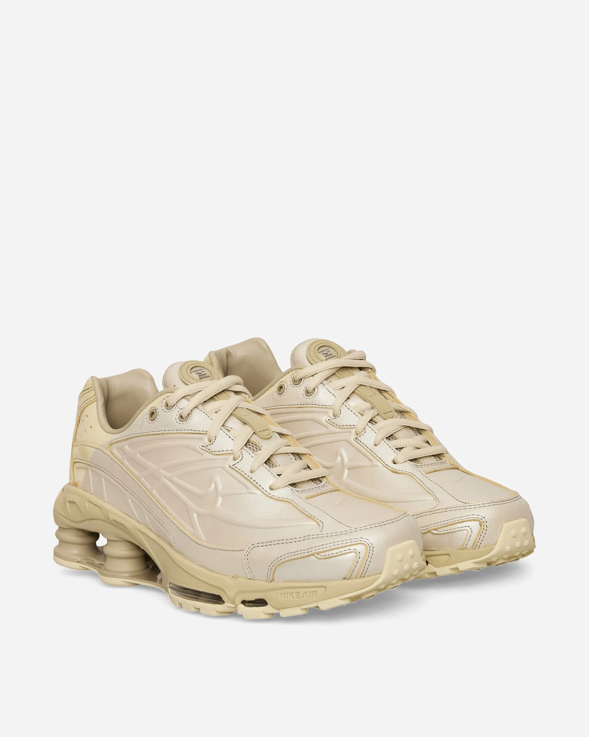 Signature Style Velcro Strap Shox Ride 2 Sneakers Metallic Silver / Desert Khaki