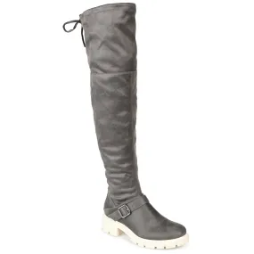 Journee Collection Women's Tru Comfort Foam Extra Wide Calf Salisa Boot Grippy Outsole Weather Resistant User Adventure Wear