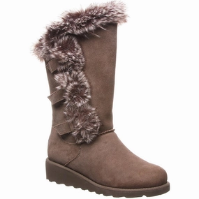 Geneviieve Womens Suede Wool Lined Winter Boots Comfortable Step Rugged Built Weather Resistant User