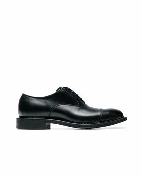Viberg Bastion Oxford Black French Calf Peace Step