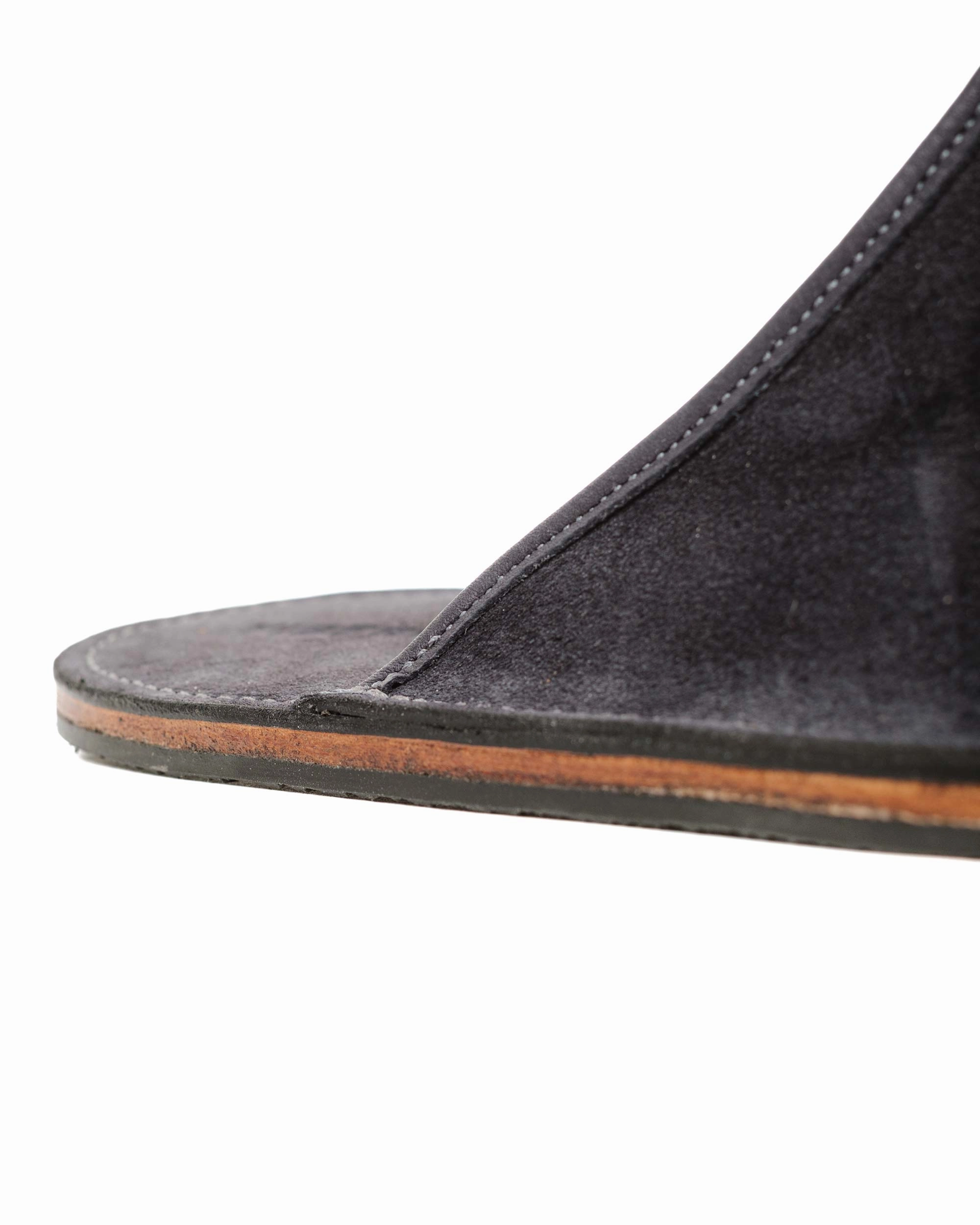 Viberg Slide Storm Grey Janus Calf Suede Balance Fit