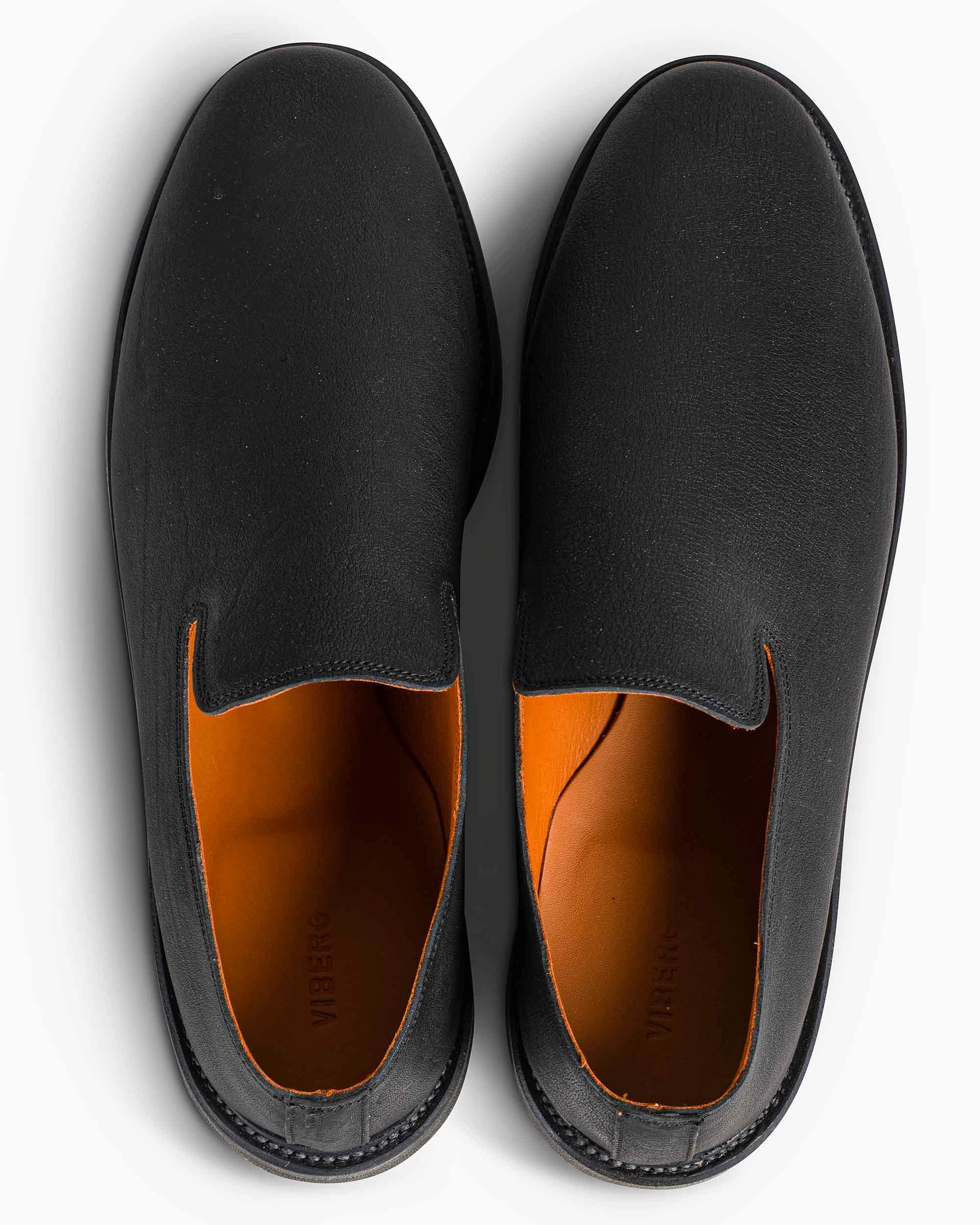 Global Cool Supportive Viberg Slipper Nero Washed Kangaroo