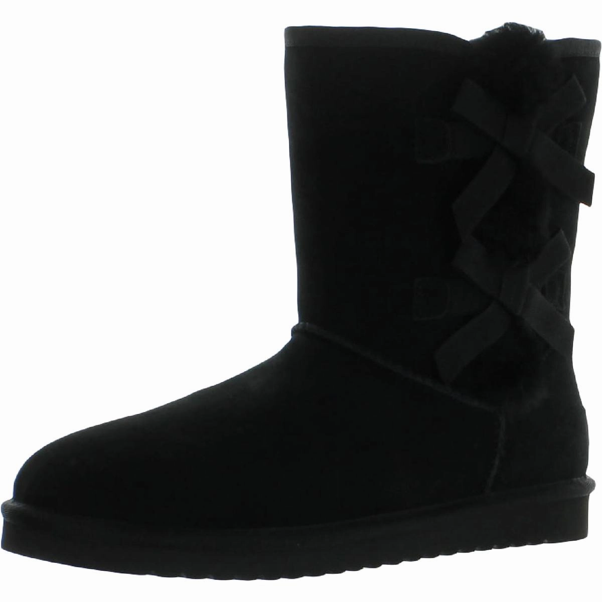 Heavy Grip Victoria Short Womens Leather Embellished Shearling Boots
