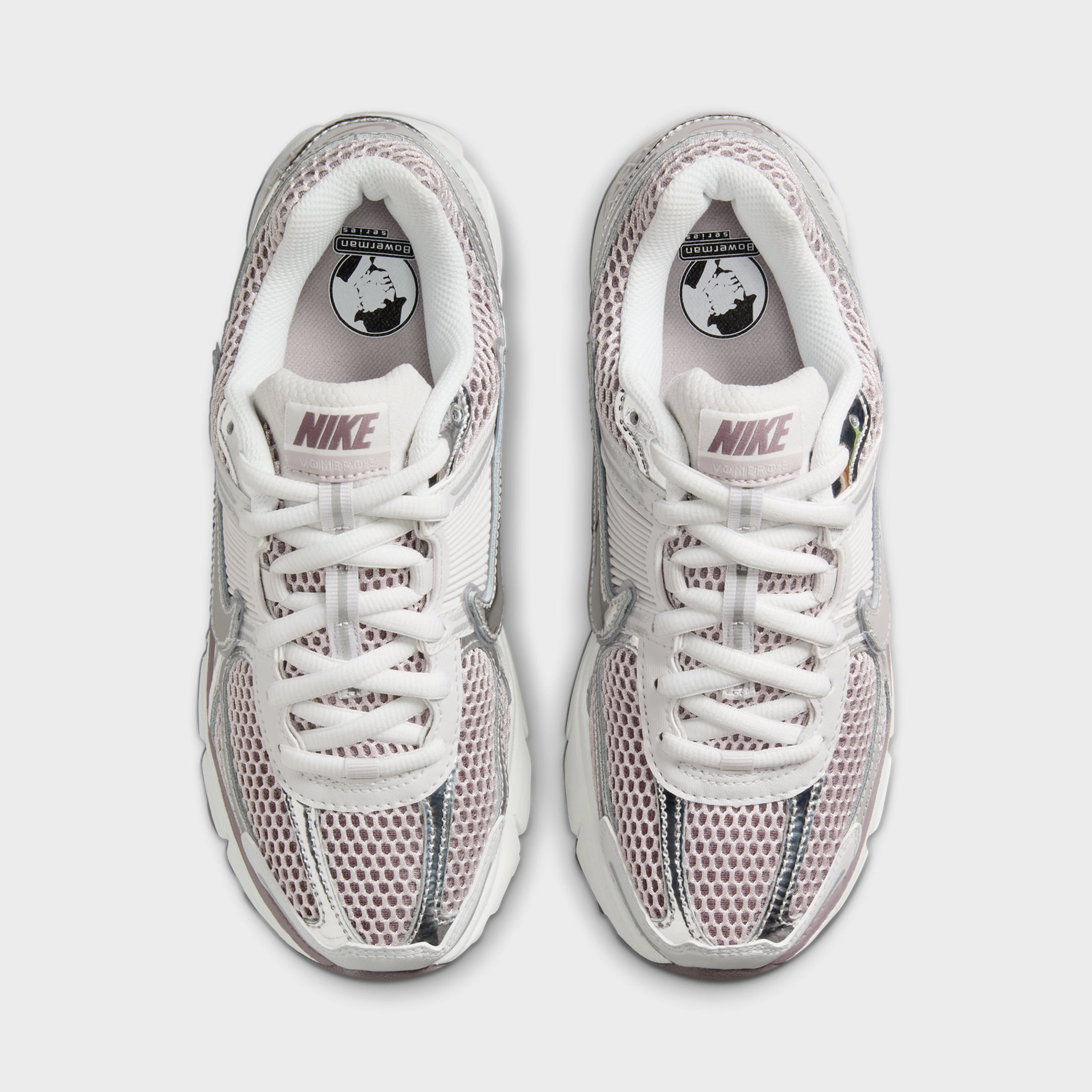 Nike Women's Zoom Vomero 5 Vast Grey / Metallic Silver Breathable Inside Root Path