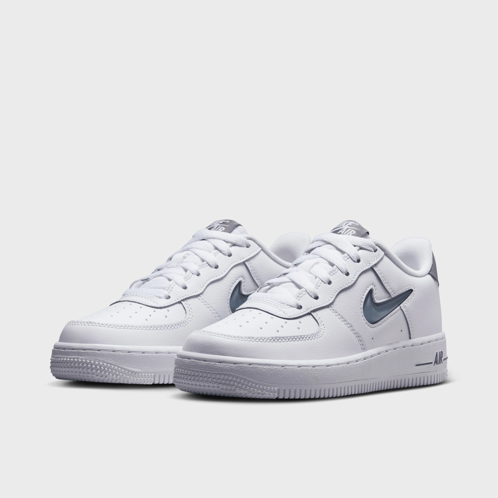 Nike Air Force 1 GS White / Smoke Grey Comfort And Stability Torsional Stability Frame