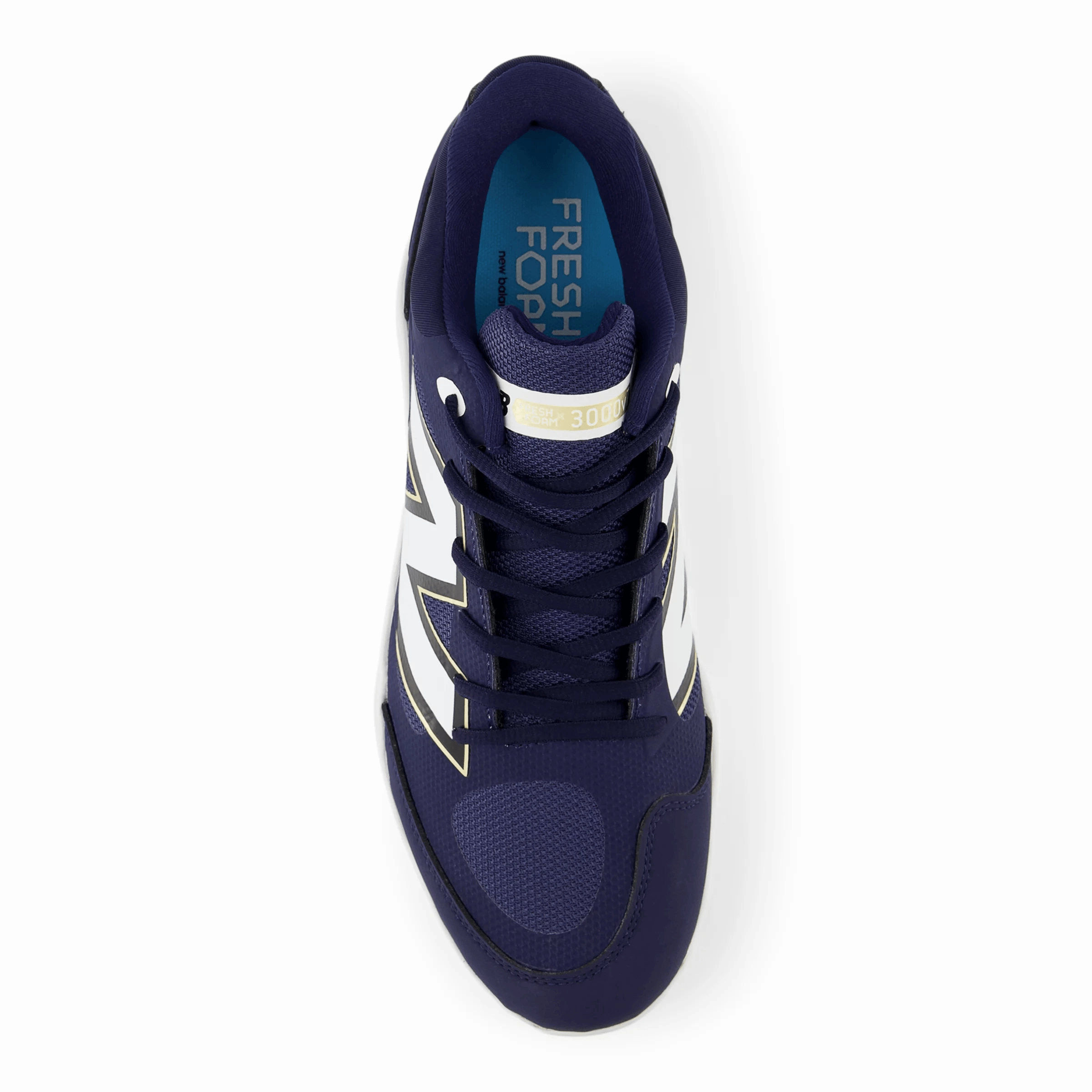 New Balance Men's Fresh Foam 3000 v7 Molded Baseball Cleats - Navy - PL3000N7 running in track and field meets shoes