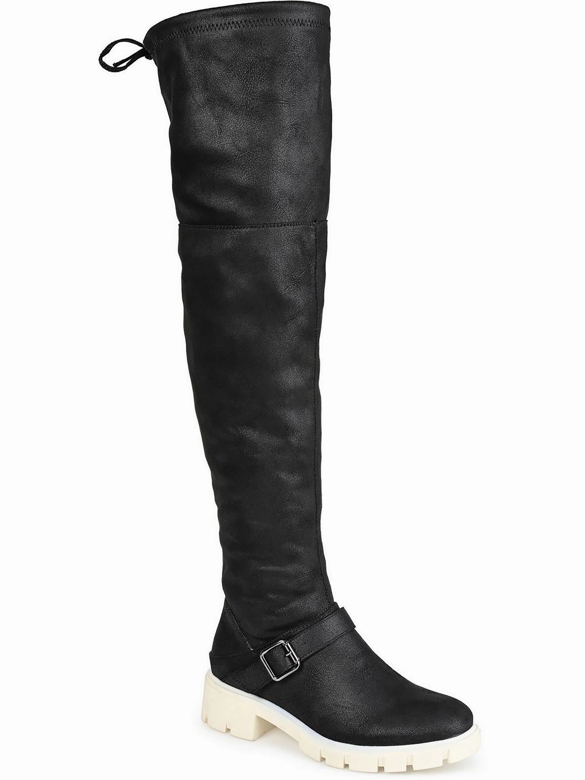 Seamless Comfort Nature Lover Urban Exploration Womens Faux Suede Thigh-High Boots