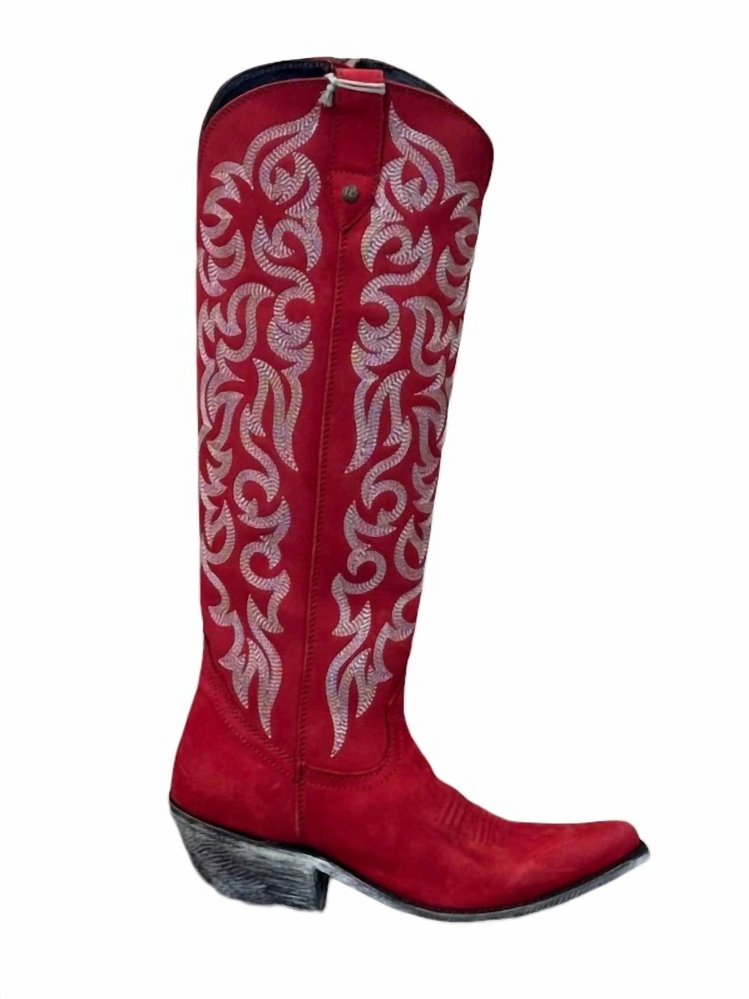 Narrow Fit Women's Allie Boots In Red