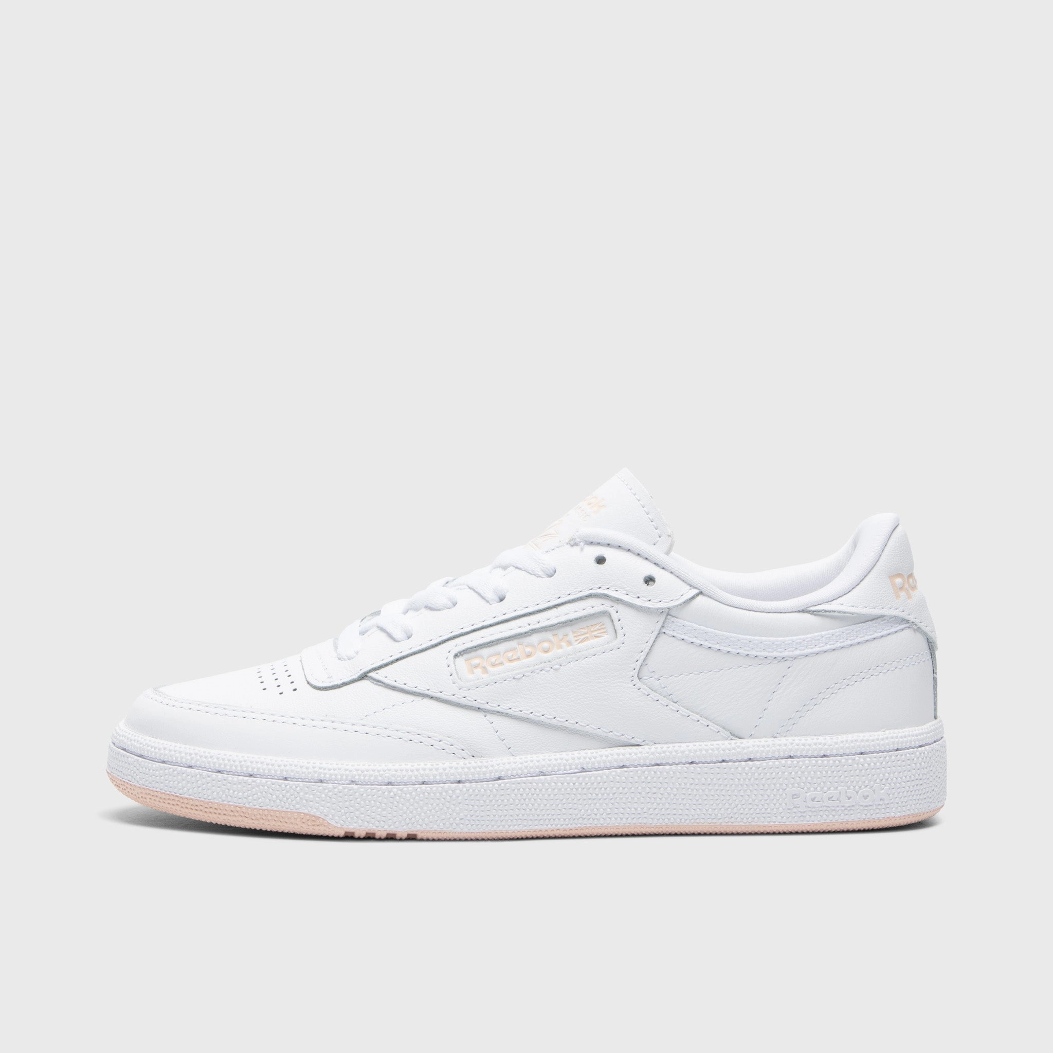 Reebok Women's Club C 85 White / Bleached Peach Fashionable Fit